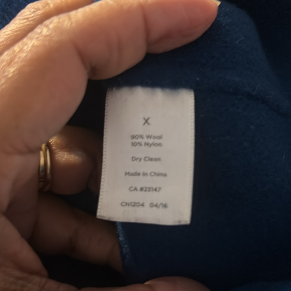 Talbots Dark Blue Women's Cape Jacket - Picture 4 of 5